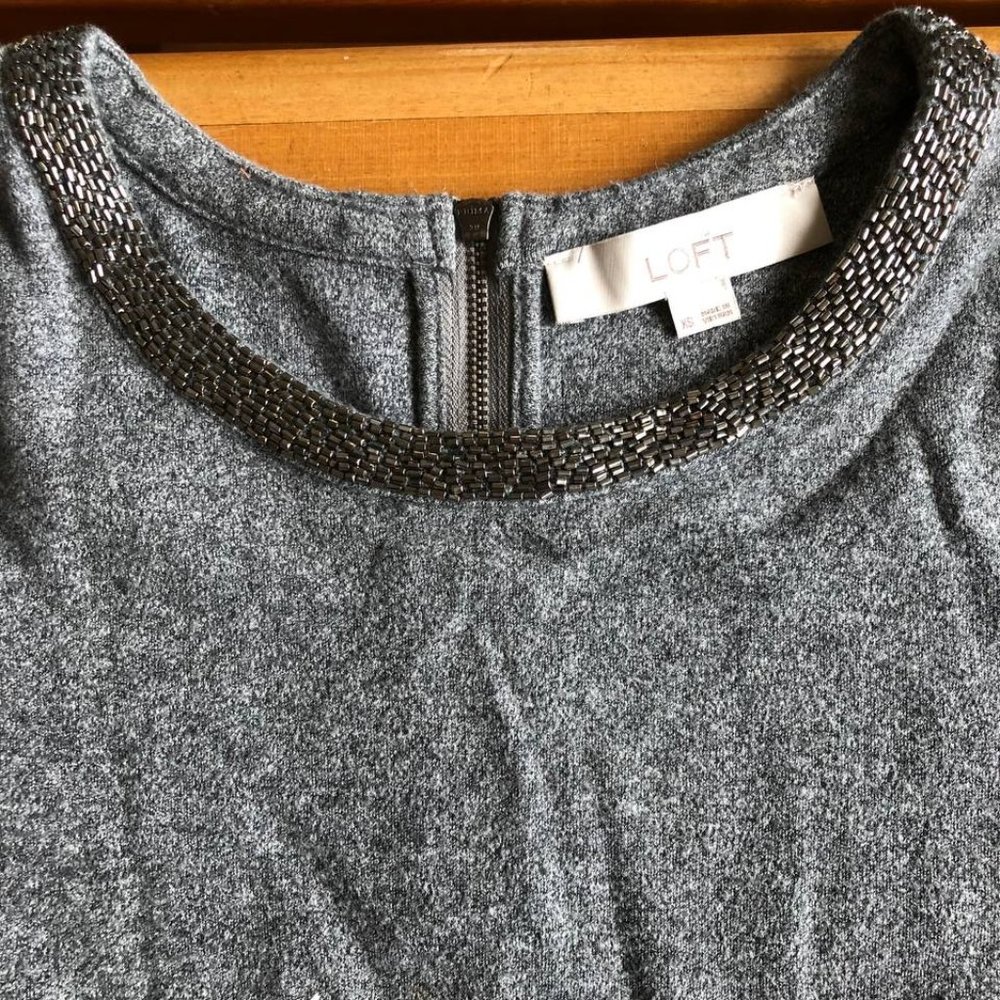 Ann Taylor  LOFT Crystal Collar Shift Dress - Picture 11 of 13